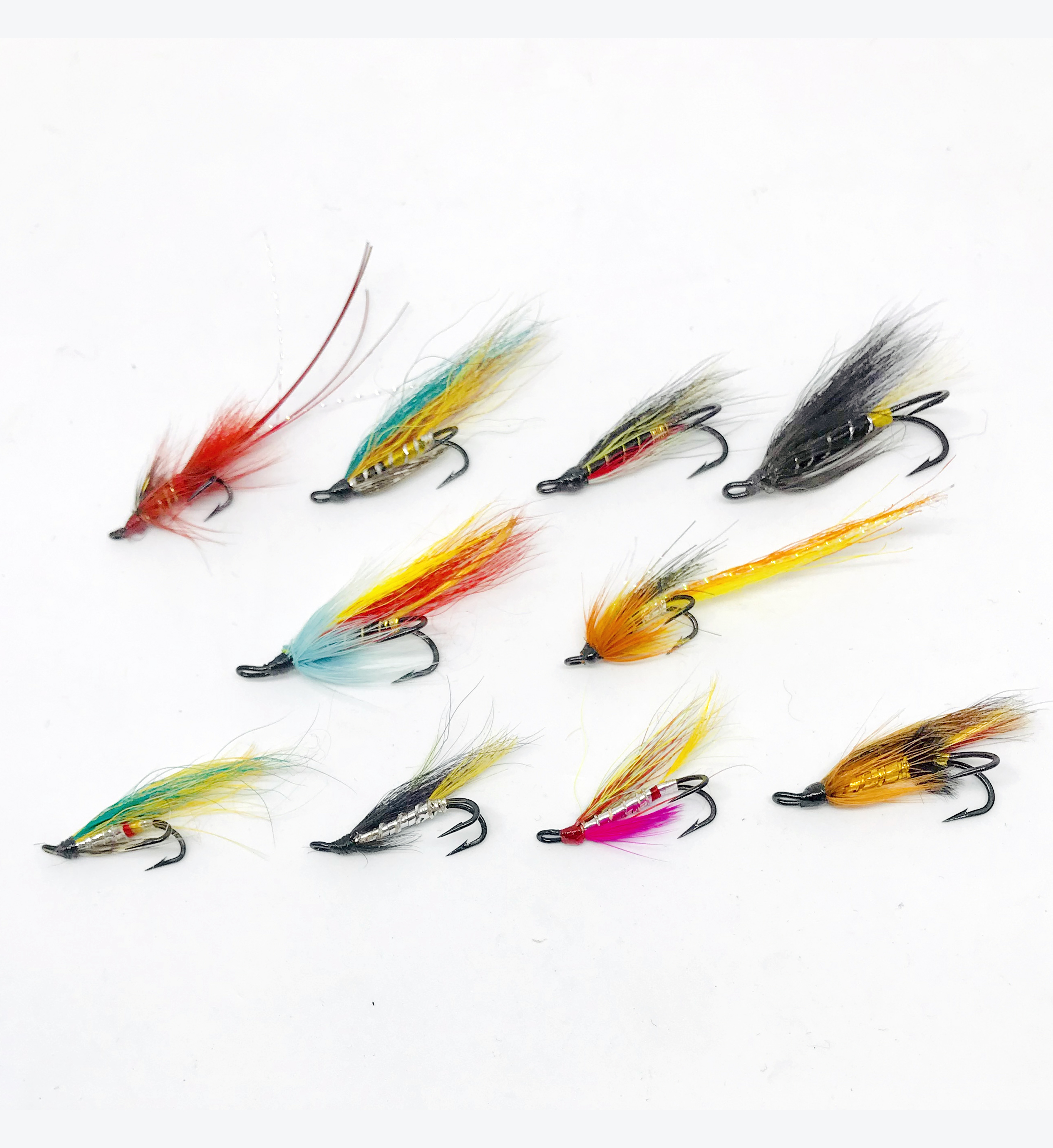 Fly Fishing Salmon flies ALLYS Purple size 6-8 DOUBLES pack of 6 #153