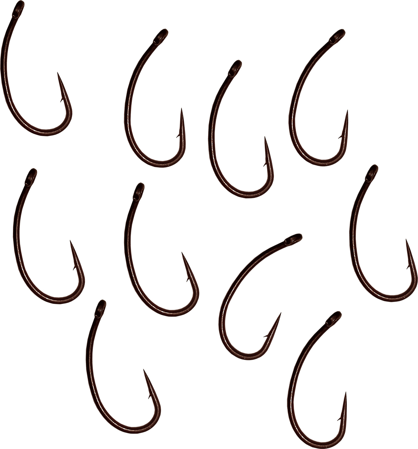 Carp ON 10pk Teflon Coated Curved Shank Hooks Brown : Size: 8 : Micro  Barbed – Glasgow Angling Centre
