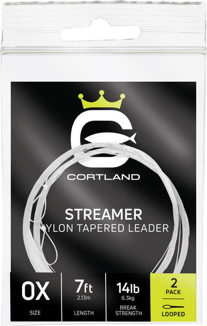 Cortland Salmon Steelhead Leaders Streamer Tapered Leader 2pc – Glasgow  Angling Centre