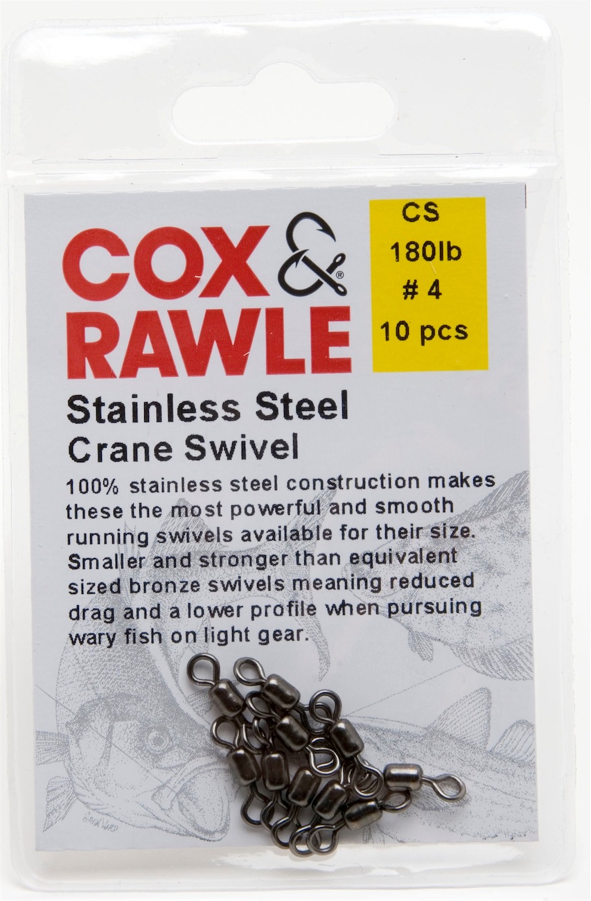 Cox & Rawle S/Steel Crane Swivels Sz8/0 1540lb 2pk – Glasgow Angling Centre