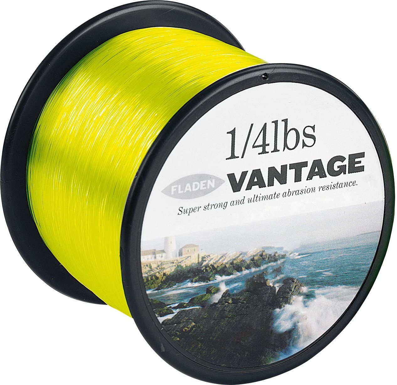 Fladen Vantage Pro 1/4lb Fishing Line Bulk Spools Yellow Fluoro