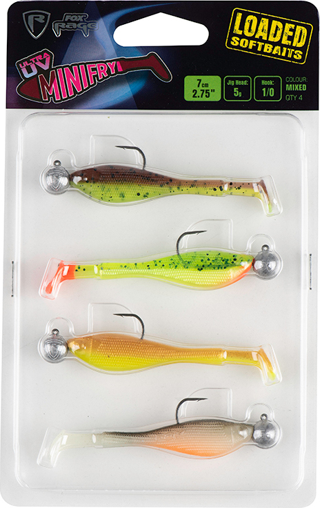 Fox Rage Ultra UV Loaded Lure Packs Mixed UV Colour Pack 7cm 5g 1/0 4pc –  Glasgow Angling Centre