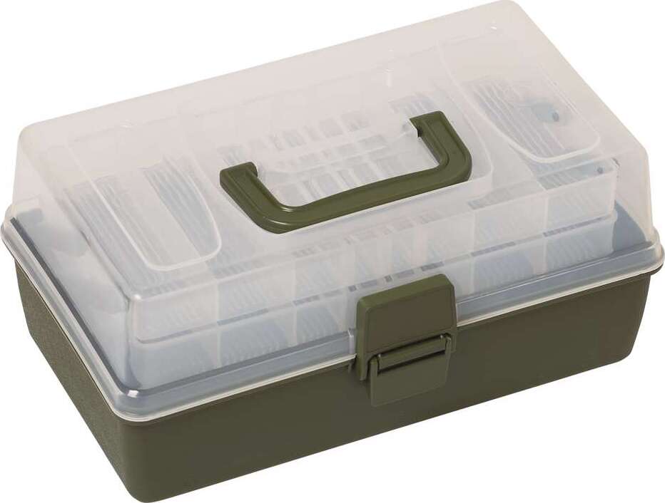 Kinetic Tackle Box - Clear/Green – Glasgow Angling Centre