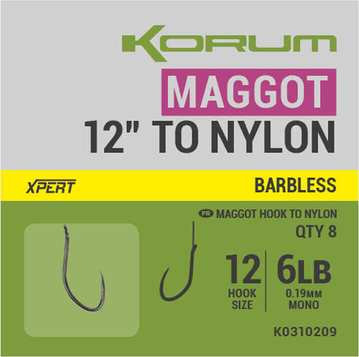 Korum Xpert Barbless Maggot Hooks - £1.99