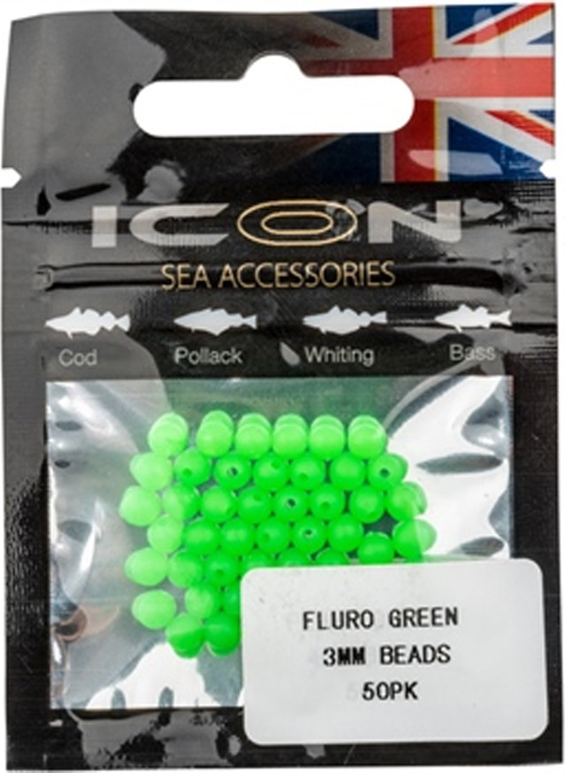 Leeda ICON Beads Fluro Green : Size: 3mm – Glasgow Angling Centre