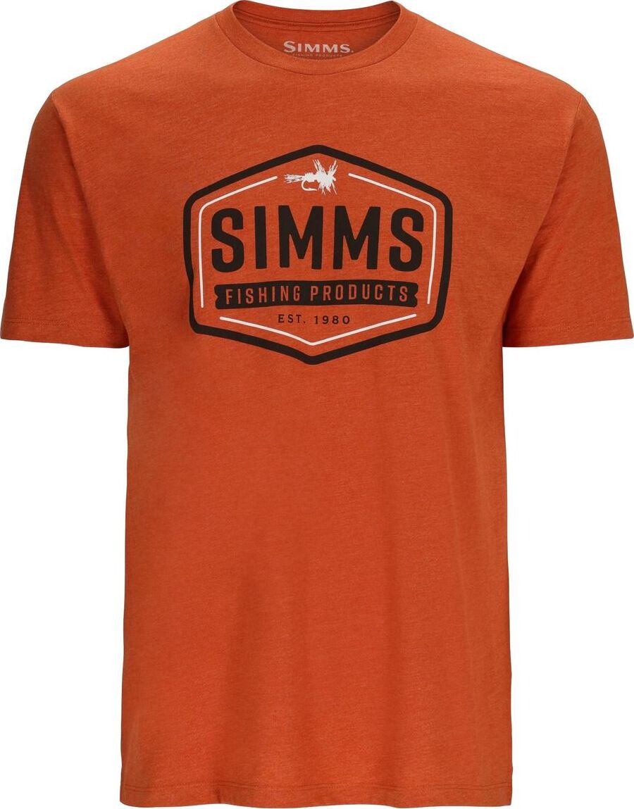 Simms Fly Patch T-Shirt Adobe Heather : Size: XL – Glasgow Angling Centre