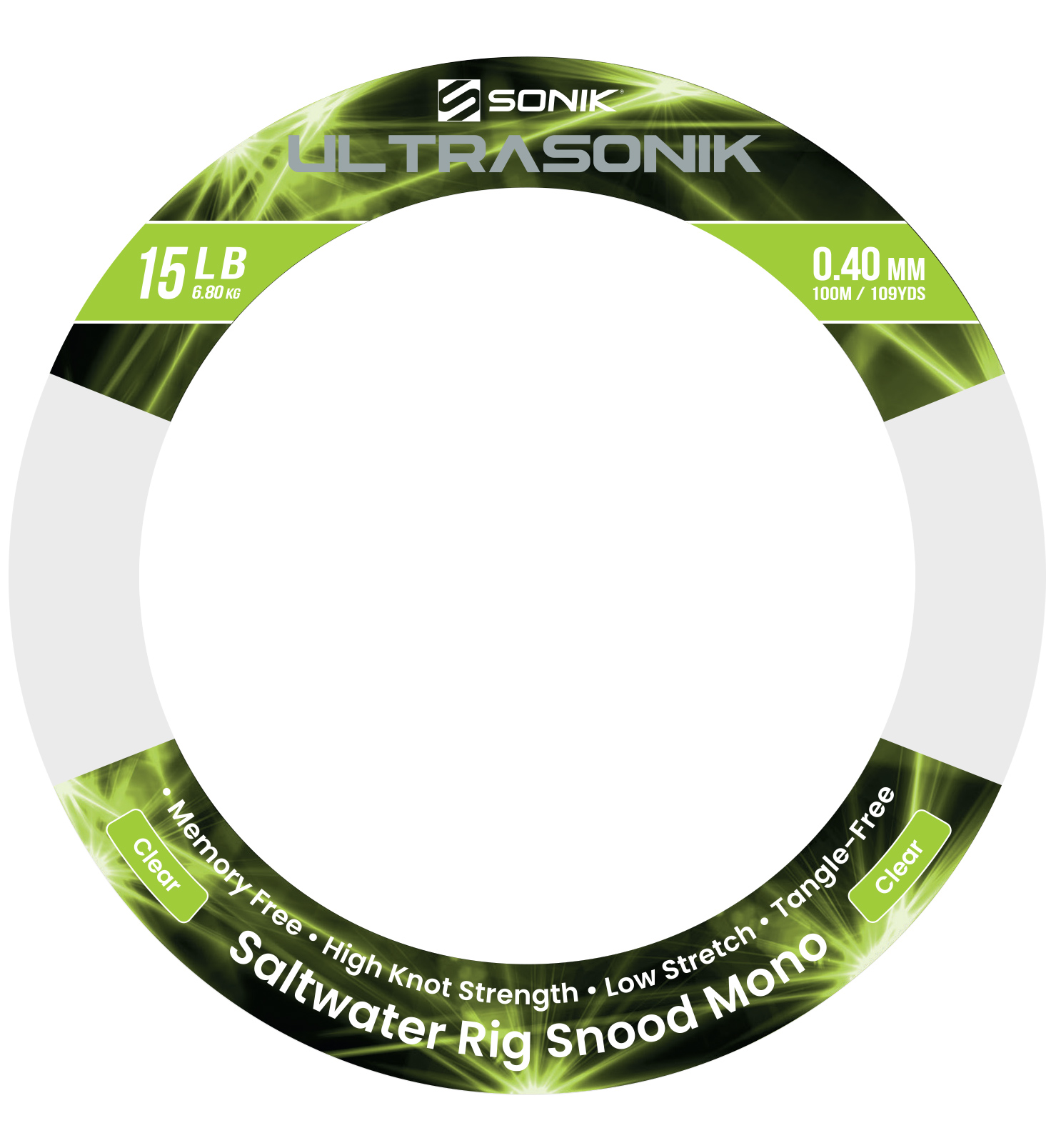 Sonik Ultrasonik Snood Mono 100m Line ALL SIZES