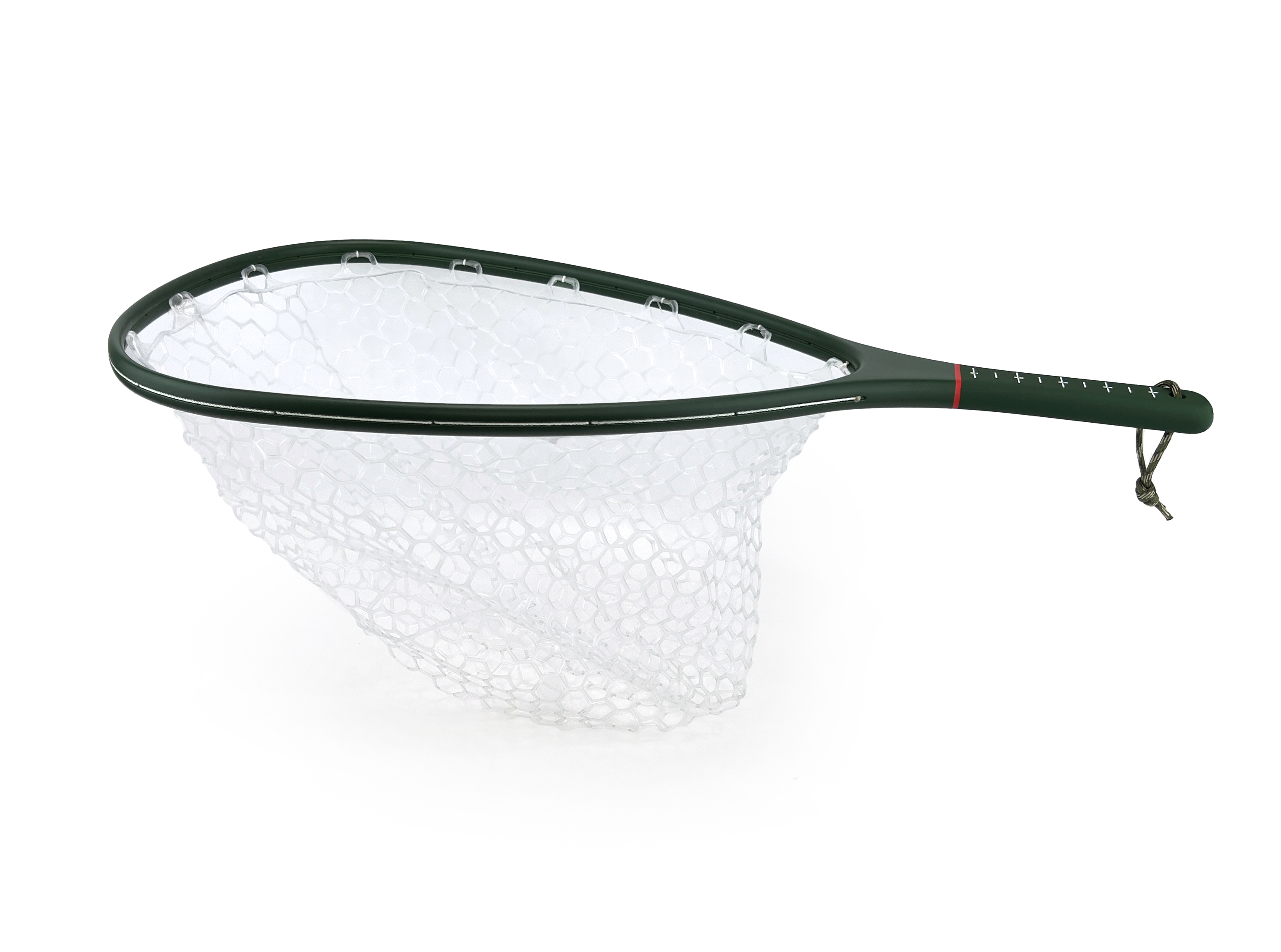 Carbon Fibre Scoop Net with Silicone Ghost Mesh Dark Green