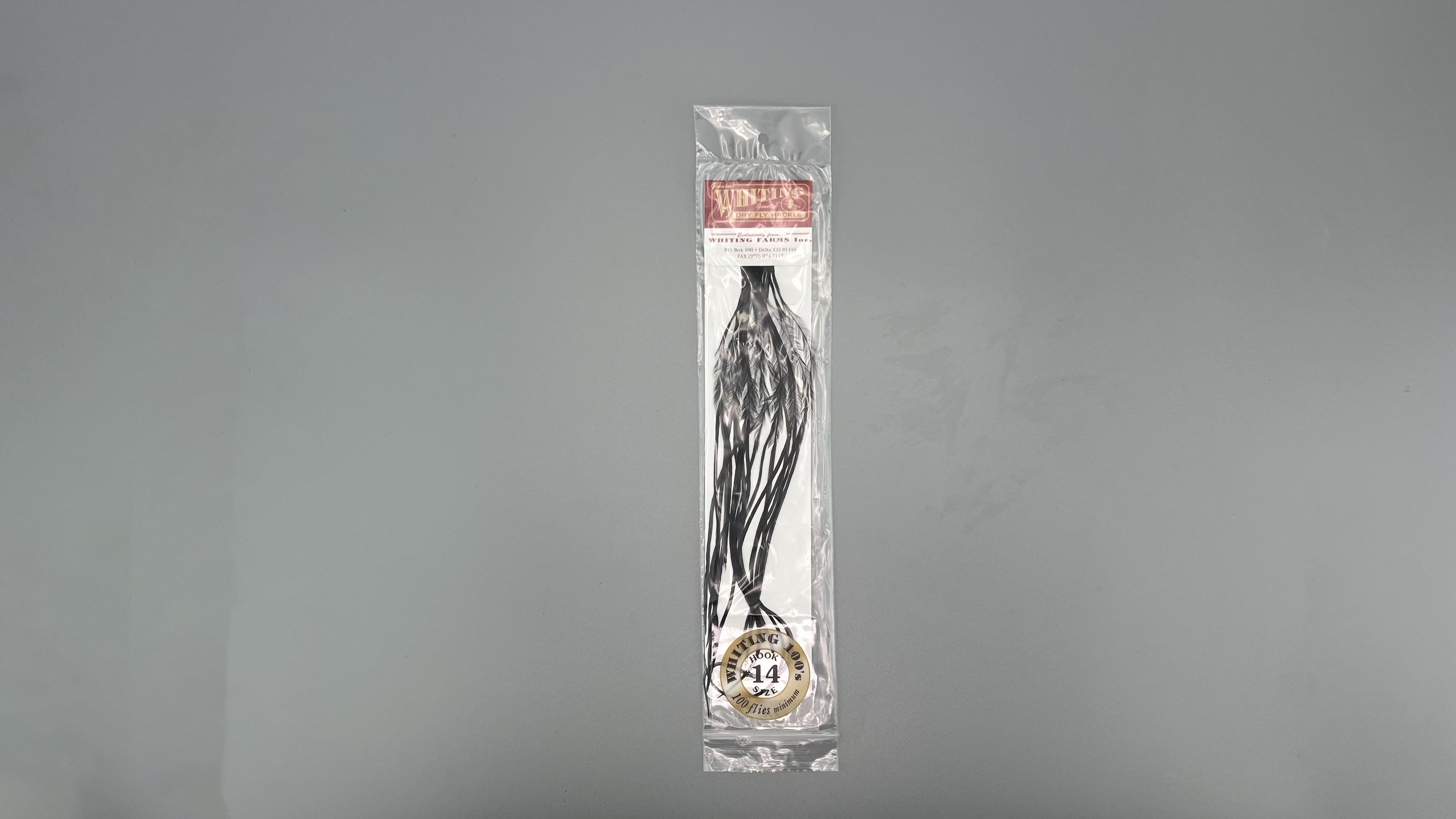 Whiting 100 Saddle Hackle Pack Black : Size: 18 – Glasgow Angling Centre