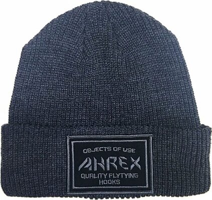 Ahrex Ribbed Knit Woven Patch Beanie