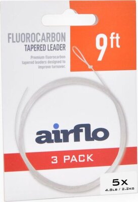 Airflo 9ft Fluorocarbon Tapered G5 Leader 3pc
