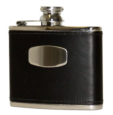 Bisley Black Leather Flask