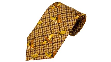 Bisley Brown Grouse Silk Tie