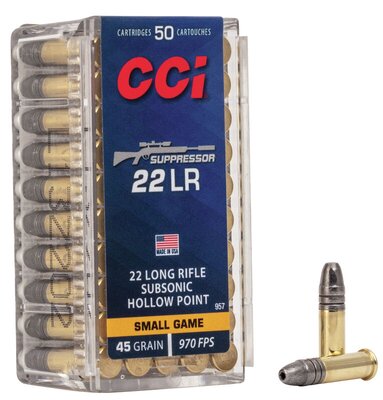 CCI .22 LR 45 Grain Subsonic Supressor Hollow Point (50 Box)