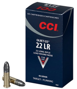 CCI .22 LR Quiet Subsonic 40 Grain Solid 720 fps (50 Box)