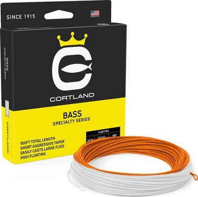 Cortland Bass Hi - Vis Orange/White 100ft