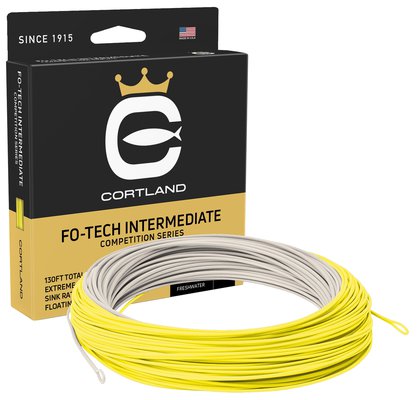 Cortland Competition Fo-Tech Intermediate Floating Fly Lines  - Smoke/Yellow