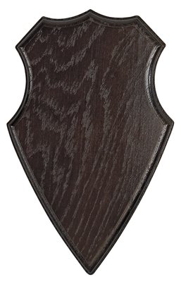 Decoy Buck trophy plate Dark wood 21 x 13 cm