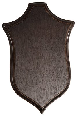 Decoy Buck trophy plate Dark wood 22 x 14 cm