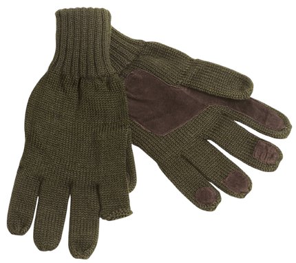 Seeland Gloves With Leather Trims Olive One Size