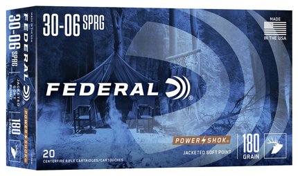 Federal Power-Shok .30-06 Spr 180 Grain Soft Point (20 Box)