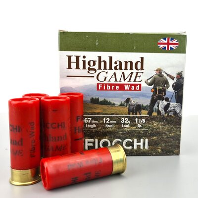 Fiocchi 12G Highland Game 32 Gram 5 Fibre Wad 67mm