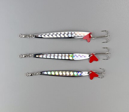 Fisheagle Lang Caster Silver Flash Lure 2 Pack
