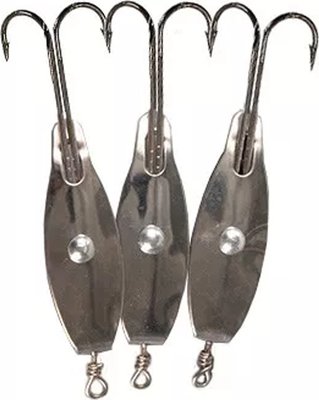 Fladen 3pk Mackerel Spoon Double Hook Size 3/0