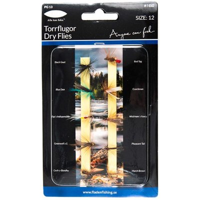 Fladen Set of 10 Dry Fly Size 12