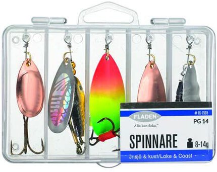 Fladen Set of 5 Spinners 8-14g