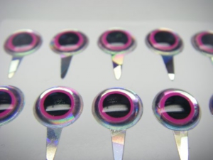 Funky Fly Tying Tab Eyes Mirage/Hot Pink 3D