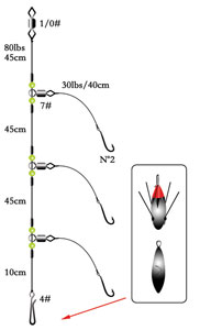 Greys Flapper Rig 3HK - 3 up