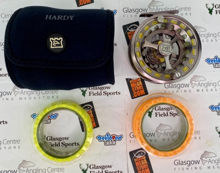 Preloved Hardy Ultralite 5000CLS 5/6/7 Reel and 2 spare spools (in pouch) - Used