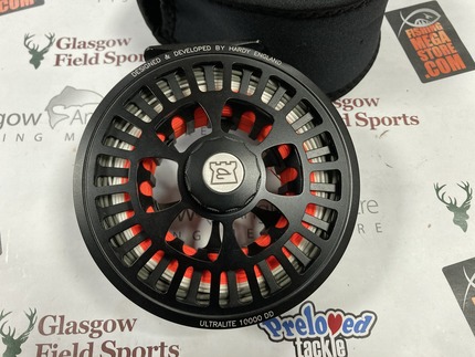 Preloved Hardy Ultralite DD 10000 Black #10/11/12 Salmon Fly Reel - Excellent