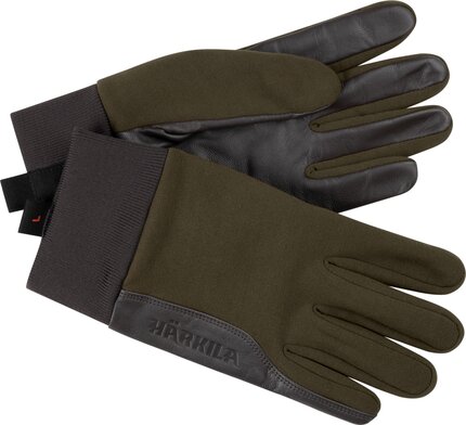 Harkila Driven Hunt Shooting Gloves Willow Green/Shadow Brown Size