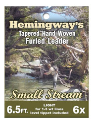 Hemingway Tapered Hand Woven Furled Leader Small Stream