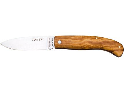 Joker Olive Wood Handle Folding Knife (7cm Carbon Steel Blade)