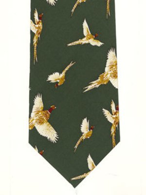 Just Fish Flight of the Pheasant Silk Tie