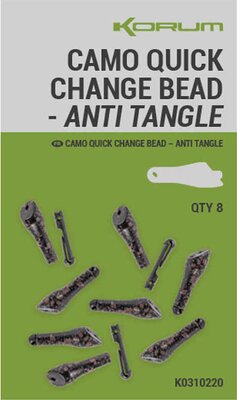 Korum Camo Quick Change Bead - Anti Tangle 8pc