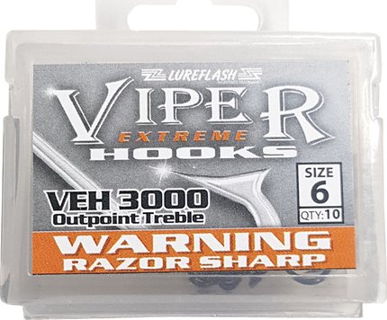 Lureflash Viper Extreme Outpoint Treble Hooks