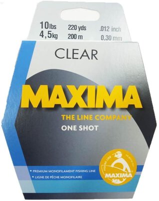 Maxima Clear Monofilament 200m+ Spools