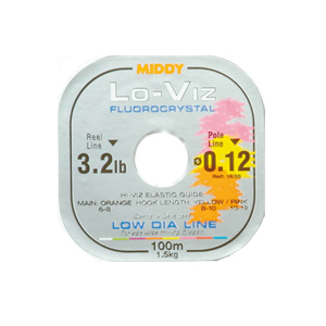All Sizes MIDDY Lo-Viz Fluorocrystal Line 100m spool