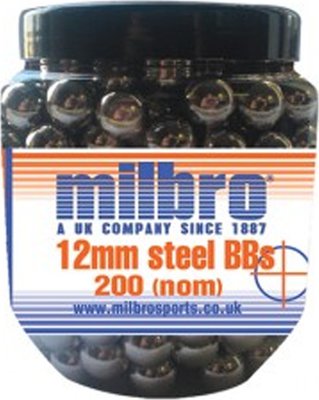 Milbro 12mm Steel Heavy Catapult Ammo (200 Tub)