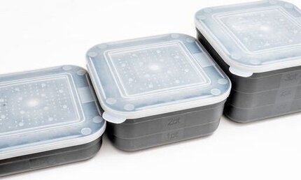 Partridge Bait Tubs Square Black / Opaque Lid