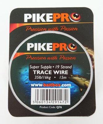 PikePro Trace Wire Super Supple 19 Strand 35lb 15m