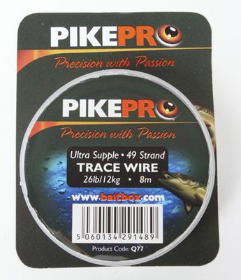 PikePro Trace Wire Ultra Supple 49 Strand 26lb 8m