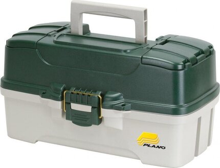 Plano 3 Drawer Tackle Box - Green/Beige