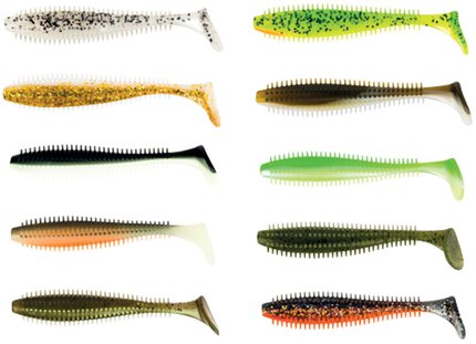 Fox Rage Spikey Shad - Mixed Colours 5pc