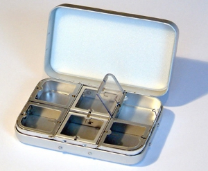 Richard Wheatley 6 Compartment and Foam Lid Fly Box