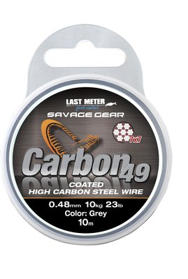 Savage Gear Last Meter Carbon49 Trace Wire - Coated Grey 10m